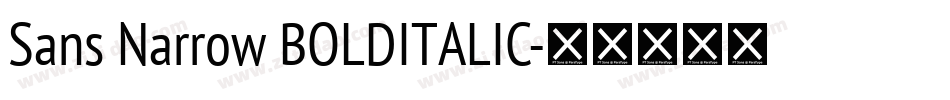 Sans Narrow BOLDITALIC字体转换